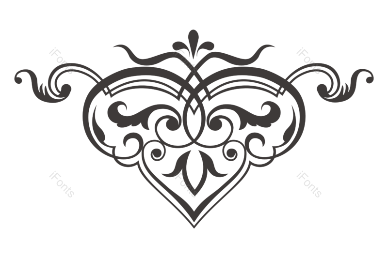 花纹图片,黑白元素,复古花纹PNG,花草免抠素材